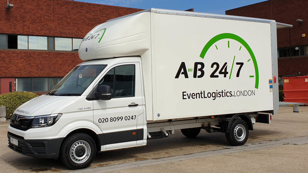 Photo showing the side of AB247's new Luton van