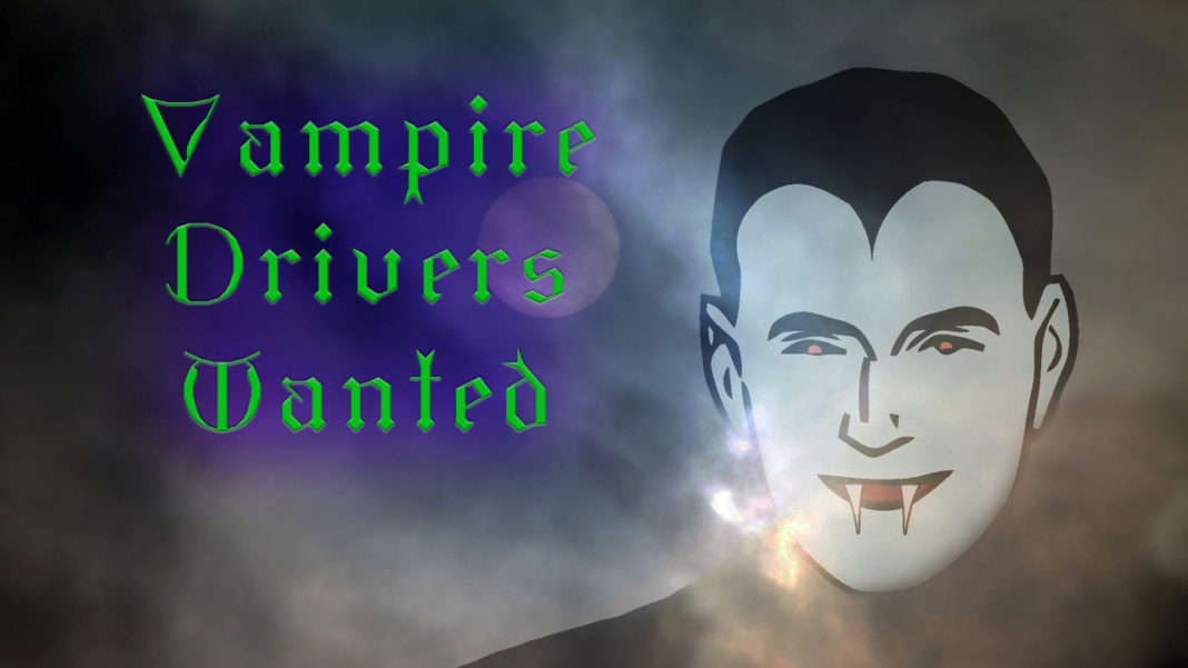 recruitment poster for vampire drivers