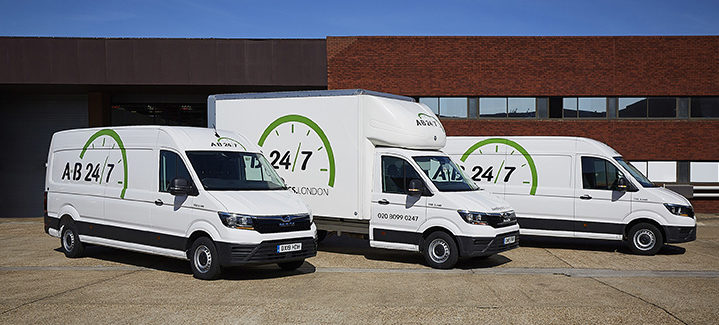 Photo of two event vans with Luton event van