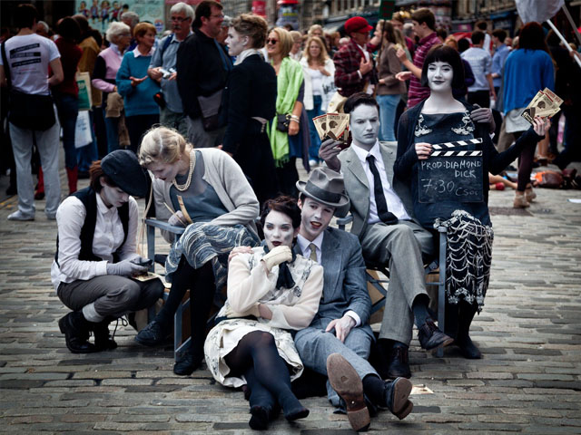 Event Transport to Fringe 20 02 photo of performers at Edinburgh Fringe