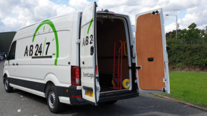 AB247 Event Transport Van with doors open