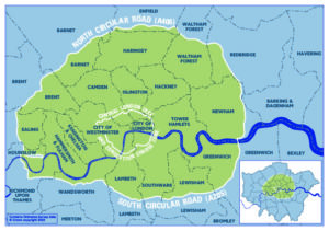 TFL simple map of ULEZ area